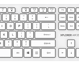 Alcatroz Keyboard & Mouse Wireless Xplorer AIR 3300 White