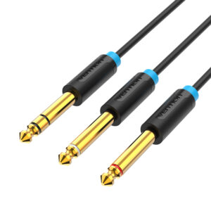 Vention AUDIO 6.3mm M to 2x6.3mm M TRS Cable 5.0m BATBJ