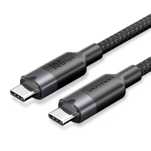 Vention IT Cable USB-C 3.2 Gen2 M-M 2.0m Braided Aluminum Black TRGBH