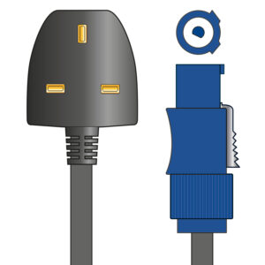 Citronic Twist and Lock to UK Plug Light & Sound Mains Cable 5.0m 114.093UK
