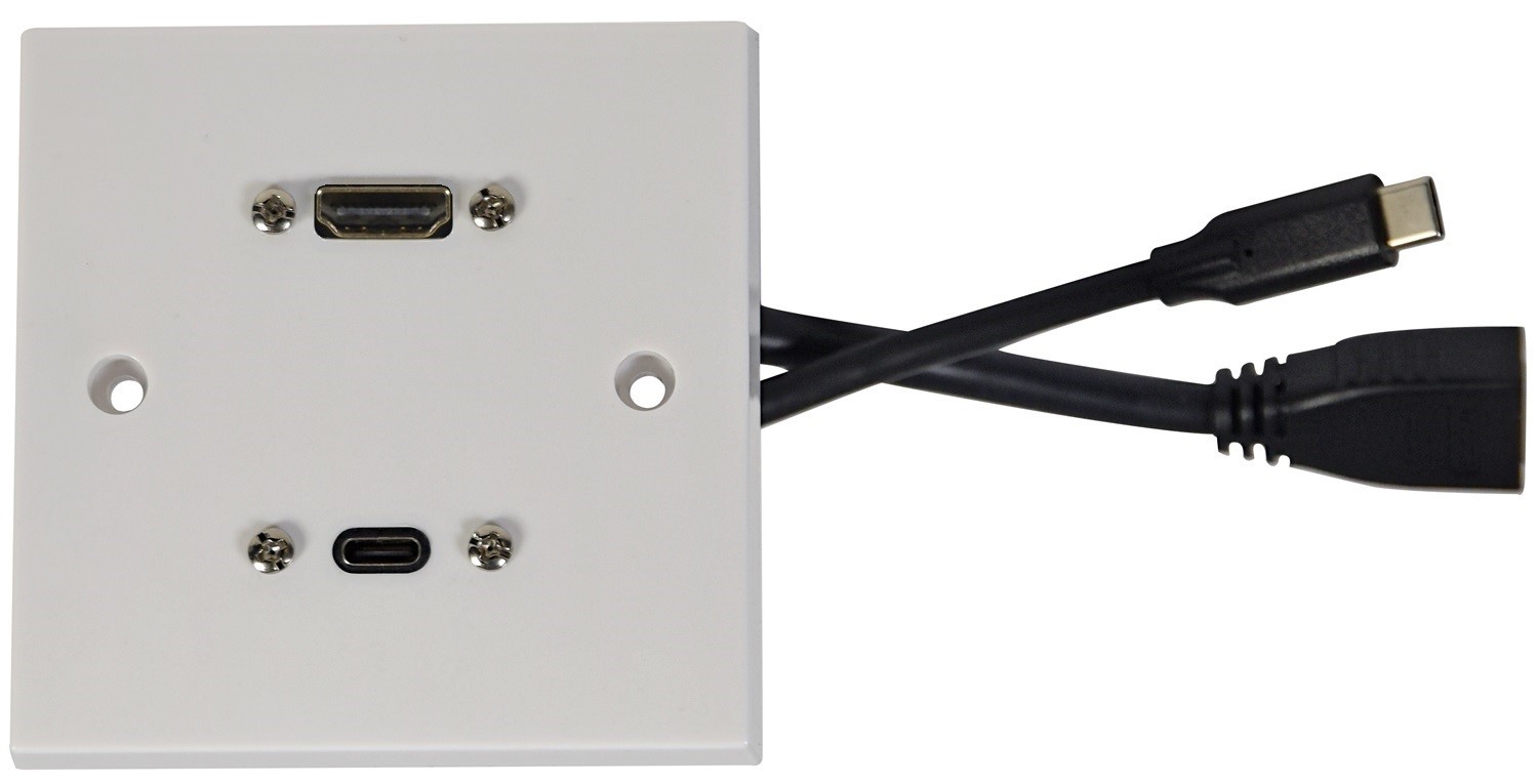 AV:Link WALL PLATE USB-C/HDMI 8K 122.387UK