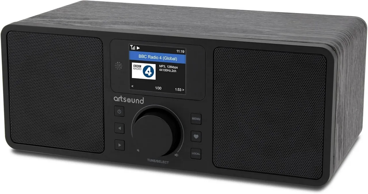 Artsound R9 Internet Radio Wooden Speaker with FM,Bluetooth,AUX,Line Out,Alarm