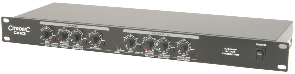 Citronic CX23 2/3-way crossover 1U 170.929UK