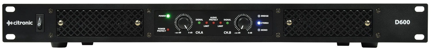 Citronic Amplifier D600 2x300W RMS/4ohm 172.106UK