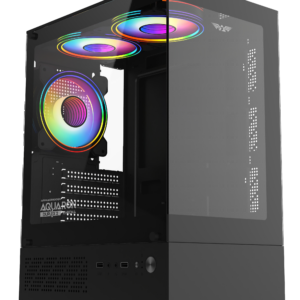 Armaggeddon Gaming Case M-ATX AQUARON DUPLEX 2 CHROMA Black (3x Chroma Fans)