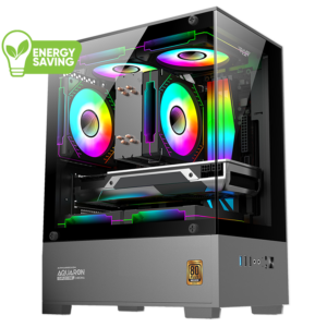 Armaggeddon Gaming Case M-ATX AQUARON NEMO Black (3x Chroma Fans & 250W 80+ PSU)