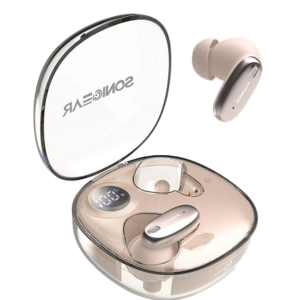 SonicGear Earphones Bluetooth ANC+Display EarPump Jewel Q3 Desert