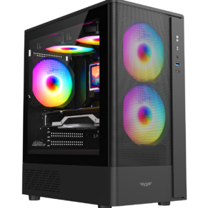 Armaggeddon Gaming Case M-ATX AQUARON NEMO 3 Black (5x RGB Fans & 250W 80+ PSU)
