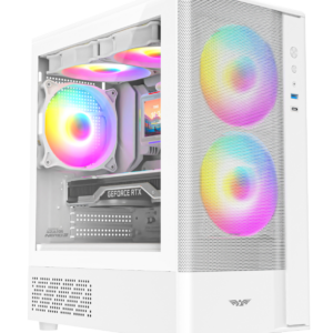 Armaggeddon Gaming Case M-ATX AQUARON NEMO 3 White (5x RGB Fans & 250W 80+ PSU)