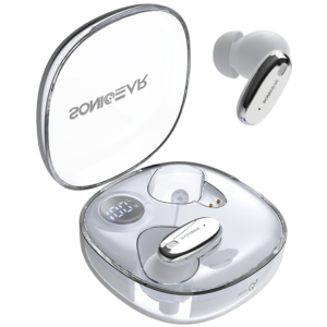 SonicGear Earphones Bluetooth ANC+Display EarPump Jewel Q3 White