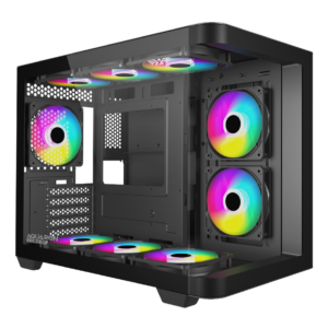 Armaggeddon Gaming Case ATX AQUARON X-Curve GiGa 10 E X10 With 10x ARGB Fans Black