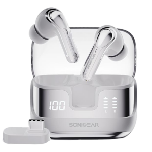 SonicGear Earphones Bluetooth & USB-C Dongle for PC EarPump XP2 Platinum