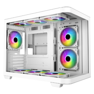 Armaggeddon Gaming Case ATX AQUARON X-Curve GiGa 10 E X10 With 10x ARGB Fans White