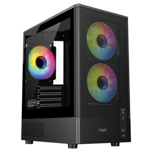 Armaggeddon Gaming Case M-ATX DEEPFREEZE DUPLEX 2 Black 3x ARGB Fans