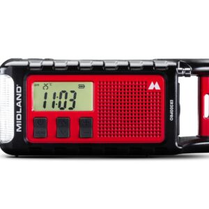 Midland Emergency Powerbank 10000mah Temp Sensor, BT, FM Radio, Dynamo & Solar Powered, 130 Lmn Flashlight ER300 PRO