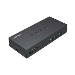 Unitek VGA KVM Switch 4In1Out w/3-Port USB2.0 Hub U-8710ABK