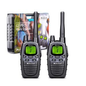 Midland G7 Pro Work Edition PMR Radio Valibox includes 2x Earphones & Carry Case