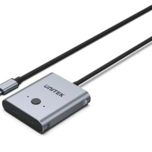 Unitek D1078A 4K USB-C Splitter 1in-2out or Switch 2in-1out Supports 100W PD