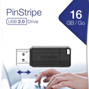 Verbatim USB Drive 2.0 Pinstripe 16GB Black