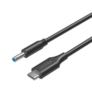 Unitek UCL USB-C to DC Cable 1.8m 65W for HP 4.5x3.0mm C14117BK