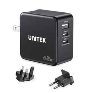 Unitek Charge Wall 65W 4in1 GaN Charger Black P1117B