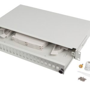 Lanberg Fiber Optic ODF for 24xSC Simplex or 24xLC Duplex Adapters R/M Metal Grey