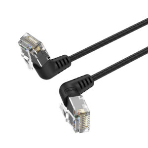 Vention NETWORK Cable Cat6A UTP Rotate Right Angle Slim 1.0m Black IBOBF