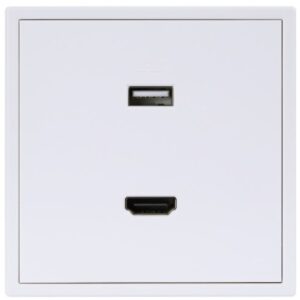 HDL Panel TILE SERIES Ivory White 1xUSB-A 1xHDMI