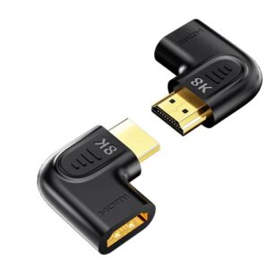 Unitek HDMI Adaptor 1x90 & 1x270 degrees RA 8K60Hz Vertical A1047ABK