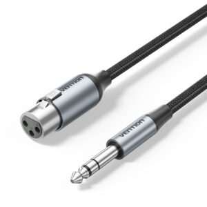 Vention AUDIO 6.3mm to XLR M-F Cable Braided-Metal 5.0m BKGHJ