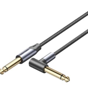 Vention AUDIO 6.3mm M-M Braided Cable Right Angle 5.0m BKEHJ