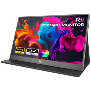 Rii Monitor Portable 15.6" Full-HD with USB-C/HDMI & Case/Stand RS100