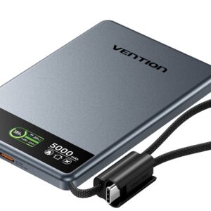 Vention MA Powerbank Wireless Magnetic 10000mAh 22.5W Wireless 15W Ultra Slim Grey FKLH0