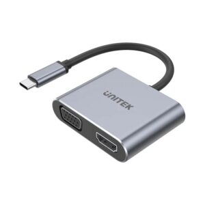 Unitek Converter USB-C to HDMI 4K60Hz + VGA with MST V1126A
