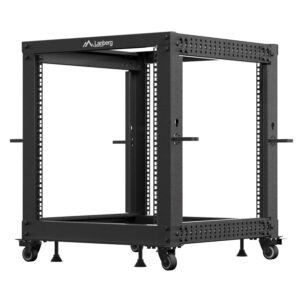 Lanberg Open Rack 19" 12U Adj.Depth 600-1000mm Black