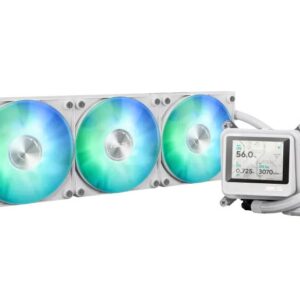 ASUS CPU Liquid Cooler MAX Gaming Triple Daisy-Chained Fans 2.4" IPS Display LC 360 ARGB LCD White