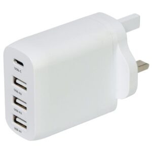 Mercury POWER Wall Charger 35W 3xUSBA 1xUSBC White 421.724UK