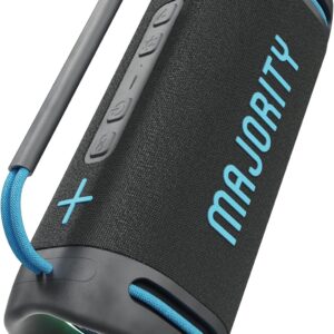Majority MOVE 4 Rugged IPX67 Water Resistant 70W TWS RGB Bluetooth Speaker with LED Light Effects & 30H Long Lasting Battery Life
