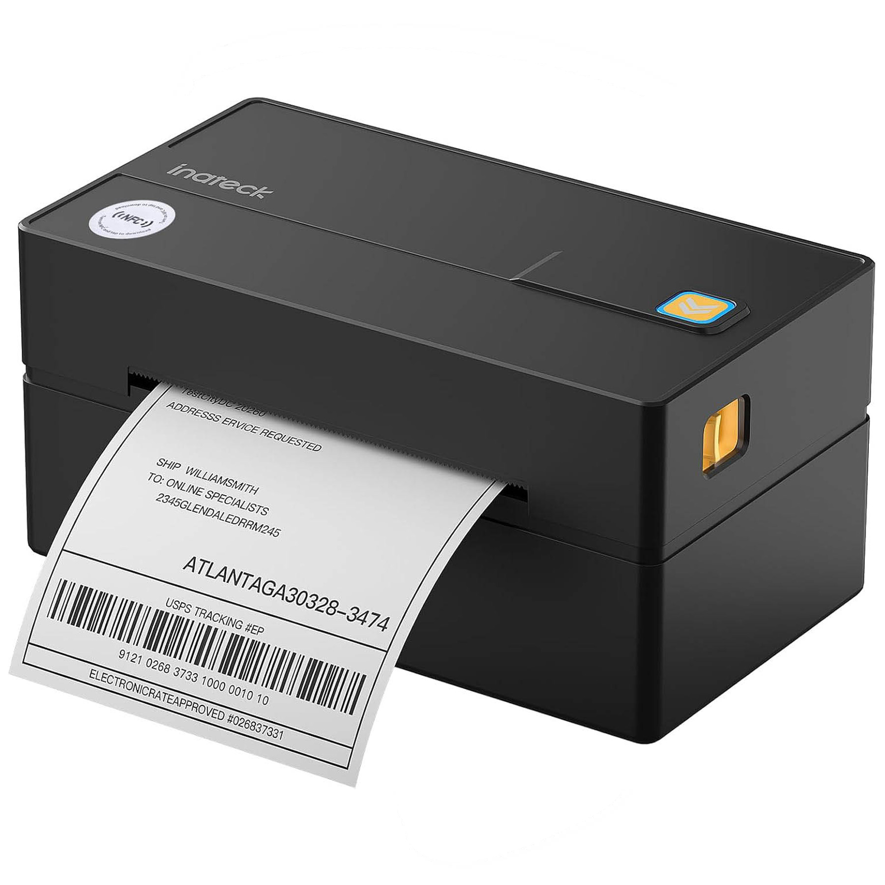 Inatech Label Barcode Printer Thermal Bluetooth & USB PR40 Black