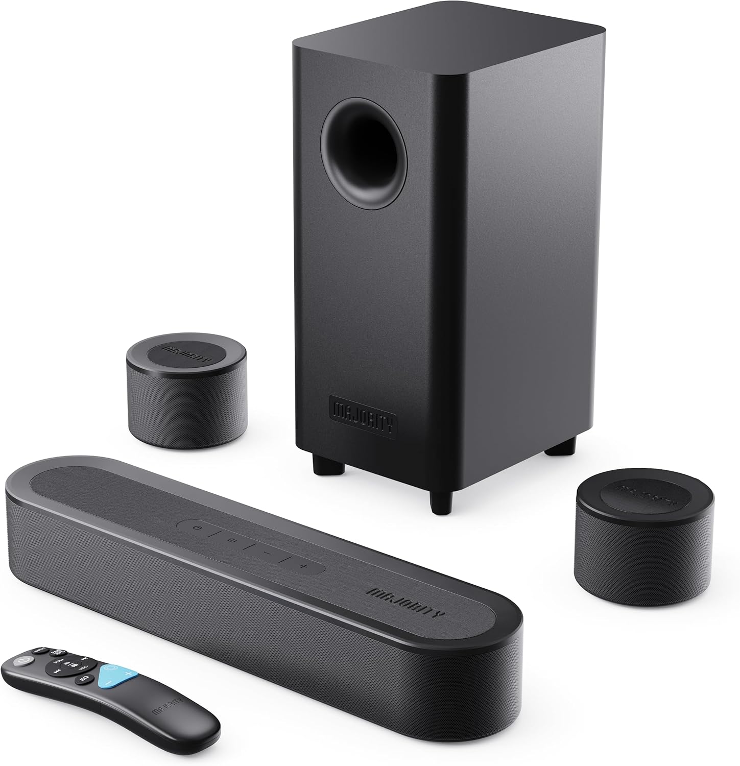 Majority Soundbar BOWFELL HALO DOLBY 5.1 230W Wired Sub & 2 Satellite Speakers