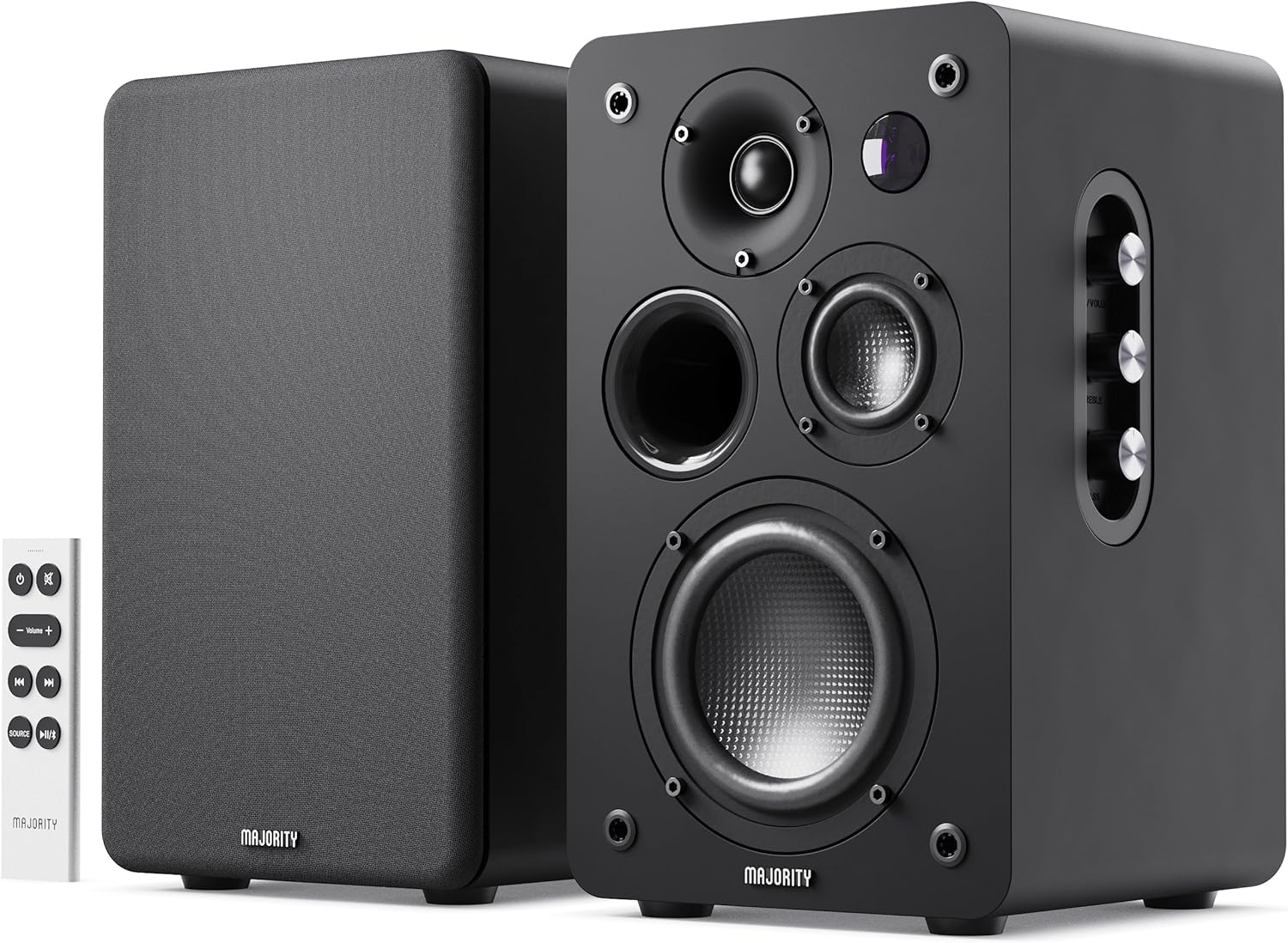 Majority Speakers Active D100X 100W 5'' 3-Way BT/USB/HDMI/DSP/Phono Black (pair)