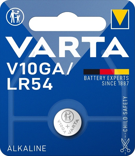 Varta Alkaline V10GA (LR54) Coin Cell Battery (1pc)