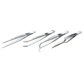 Proskit Tweezers Set of 4 Stainless Steel Units 808-389