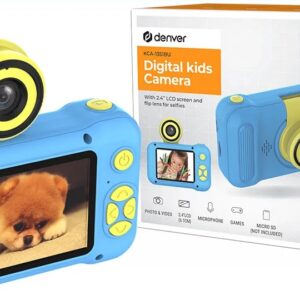 Denver Kids Photo Digital Camera 40MP with Flip Lens for Selfies KCA-1351BU Blue
