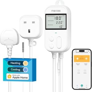 Meross Homekit Smart Wi-Fi Socket Thermostat MTS960HK-UK
