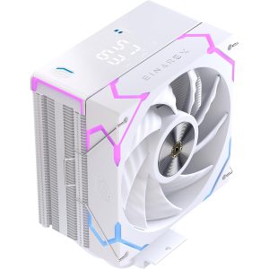 Einarex Gaming Cooling CPU, 4 Copper Heat Pipes, Integrated Display GLIDE G100 White