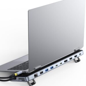 Baseus 12-in-1 Laptop Docking Station 2 x 4K HDMI & 1 x 4K DP - 2x USBC & 3x USB-A - SD Gb Lan PD100W