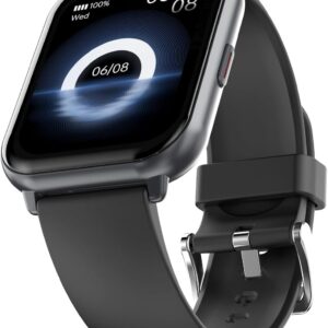 HiFuture ZONE2 Black IP68 SmartWatch Supports Wireless Calling, 7day Battery & Health Monitoring Features