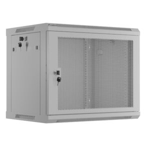 Lanberg Wall Rack 19'' with Perforated Door 6U 45cm Grey FLAT PACKED