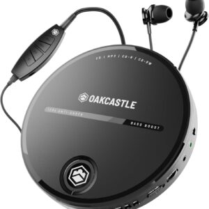Majority Oakcastle CD10 Portable CD Player Incl Earphones, Rechargeable or Battery Powered